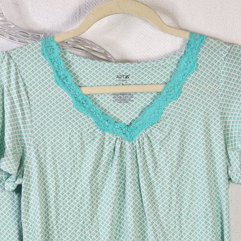 Apt. 9 Intimates Green Pattern With Lace Trim And… - image 3